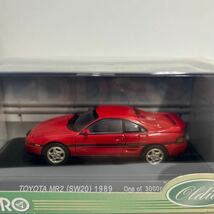 EBBRO 1/43 TOYOTA MR2 SW20 1989 Red エブロ トヨタ レッド 旧車 ミニカー モデルカー 国産名車_画像4