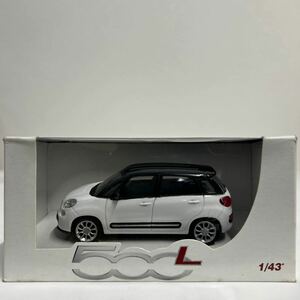 FIAT ディーラー特注 MONDO MOTORS 1/43 フィアット500L ホワイト ブラック モンドモータース ミニカー モデルカー