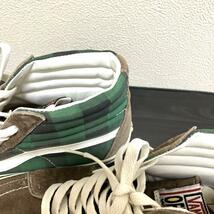 VANS OFF THE WALL スニーカー ブラウン　グリーン　ハイカット　SK 8-HI　スケートハイ　チェック_画像4