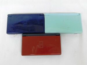 T216★NINTEND DS Lite 3点 USG-001 まとめて ニンテンドー ゲーム機 ジャンク品 ネイビー系 水色系 赤系★送料550円〜