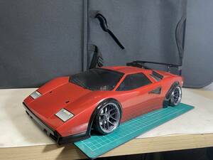 HPI Lamborghini Countach LP500S カウンタック 1/10　リメイクボディ メタリックレッド×ブラック　