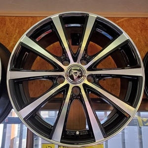 展示品★レイジーXV★17×7.0J 114.3-5H IN38 ハブ径73mm（実測）4本セット★ブラックポリッシュ★特価品♪