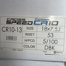 【展示品4本セット】クロススピード　CR10　18×7.5Ｊ　100-5Ｈ　IN53　ハブ径67mm_画像3