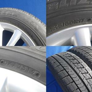 深溝♪ ブリヂストン ブリザック VRX 215/60R17 17インチ 7J インセット+50 5穴 PCD114.3 50系 エスティマ 純正 4本 2019年製 すぐ履けますの画像8