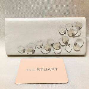 U931 未使用 JILLSTUART ジルスチュアート レディース 財布 長財布 小銭入れ アイボリー 本革 牛革