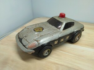 当時物　昭和レトロ　警視庁　パトカー　ブリキ　おもちゃ　玩具　ヴィンテージ　飾り物　置物　車　乗り物　　U