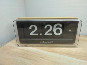 時計 レトロ COPAL ジャンク　パタパタ時計　QG-870 日本製　コパル　ビッグサイズ　QUARTZ　クォーツ　ヴィンテージ　置時計　R