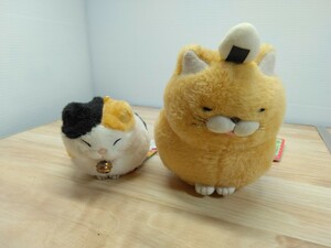 ひげまんじゅう　和　ぬいぐるみ　猫　CAT　おもちゃ　玩具　飾り物　置物　インテリア　アミューズ　景品　L