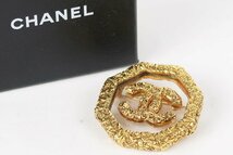 【超美品】CHANEL シャネル ヴィンテージ ココマーク 溶岩ブローチ 95A刻 ブランドアクセサリー 小物 レディース【PW59】_画像1