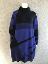 ◆新品◆*定番*もっちりニット*ウール混*デザインワンピース*R/Blue*_画像6