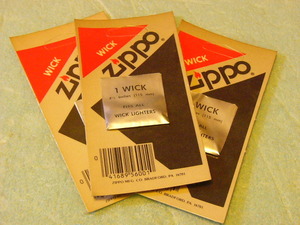 新品・未使用 Zippo ジッポ WICK 旧タイプのウイック 3個set (未使用品) デッドストック