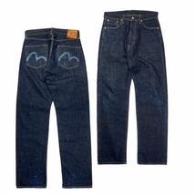 希少 初期タグ EVISU JEANS エヴィスジーンズ 2501 カモメ デニム インディゴ 濃紺 W31 L35 日本製_画像1