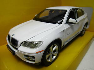 BMW X6 1/24 BMW X6 white 白 ホワイト X6 エックスシックス ４WD Ⅴ８ クロカン 独名車 RASTAR 製 初代（2008年-2014年 ）E71/E72