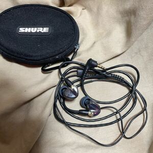 SHURE SE425 シルバー　中古美品　純正ケーブルとケース付き