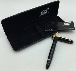 C34■【インク切れ】MONTBLANC マイスターシュテック No.146 4810 万年筆 ペン先 4K 585 箱付き ※結合部分難有り 筆記具 文房具 現状品 ■