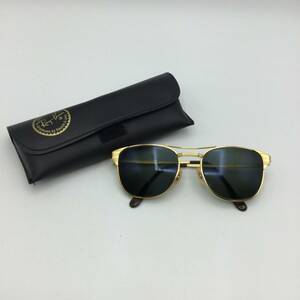 D4■ Ray-Ban SIGNET B＆L レイバン シグネット サングラス ゴールドフレーム 52□19 保存ケース付 現状品 ■