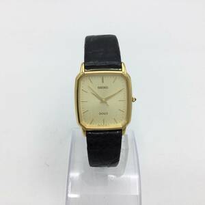 D32■【QZ/不動品】SEIKO DOLCE セイコー ドルチェ 8J41-5000 クォーツ スクエア メンズ腕時計 純正ベルト 現状品 ■