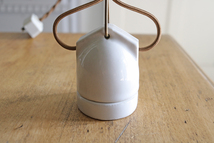 フランス ビンテージ 陶器 ペンダント ランプ 吊下 ライト A*/磁器 北欧 照明 カフェ イギリス 真鍮 レトロ アトリエ アンティーク FT_画像9
