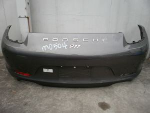 Porsche ポルシェ 991 911 カレラ 純正 リアバンパー メタリックグレー系 ディフューザー付き 99150541100/02 m0504