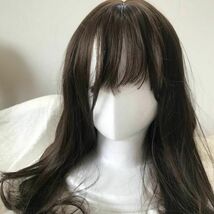 551　ストレートロング　自然　ナチュラルブラウン　フルウィッグ　WIG　かつら　変装　コスプレ　女装　ネット付き　医療用　テカリなし_画像7