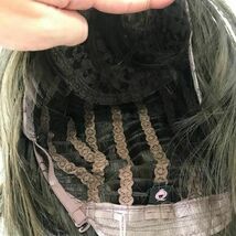 551　ストレートロング　自然　ナチュラルブラウン　フルウィッグ　WIG　かつら　変装　コスプレ　女装　ネット付き　医療用　テカリなし_画像9