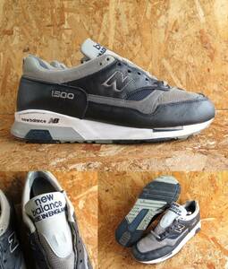 26.5cm ENGLAND製 M1500UC ニューバランス スエード New Balance レザー イギリス製 M991 992 M1400 USA M1300 復刻モデル チャコール UK