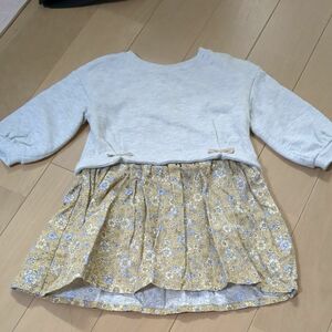 ワンピース 女の子 子供服 キッズ グレー チュニック