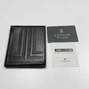 新品 ランバン 財布 札入れ 二つ折り 黒 F