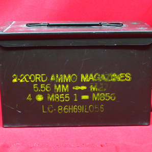 メーカー不明 弾薬箱 弾薬ケース 2-200RD AMMO MAGAZINES アンモ ボックス 缶 工具入れ サバゲー ミリタリー 管理6B0124E-B3の画像1