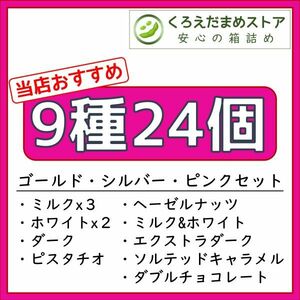 【箱詰・スピード発送】9種24個 リンツ リンドール アソート チョコレート ジップ袋詰 ダンボール箱梱包 送料無料 くろえだまめ