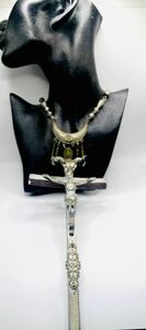 Jean-Paul GAULTIER /vintage Collection sample BUFFALO cross necklace 