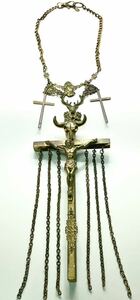 Jean-Paul GAULTIER vintage Collection sample DX BUFFALO cross necklace