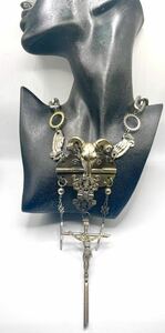Jean-Paul GAULTIER /vintage Collection sample BUFFALO cross rosario necklace