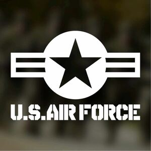 【カッティングステッカー】USAF アメリカ空軍 マーク ミリタリー 米軍 軍隊 サバゲー アーミー army