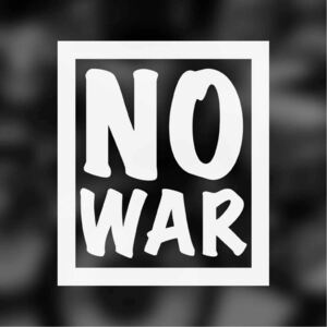 【カッティングステッカー】NO WAR 戦争反対ステッカー 平和が一番 反戦 ピース ボックスロゴ 英字 英語 アルファベット ノーウォー