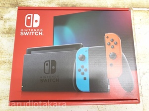 未使用品☆Nintendo Switch ニンテンドー スイッチ バッテリー持続モデル ネオンブルー ネオンレッド 本体 他店保証印あり