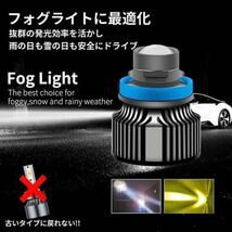 中古【爆光LED】レーザービーム発光 LED フォグランプ 2色切替 ホワイト イエロー H8/H11/H16 26000lm 中古_画像5