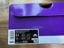 【US 9.5 / JP 27.5 cm】国内新品 Nike SB Dunk Low Pro Court Purple / SNKRS購入 黒タグ付 / エスビー ダンク ロー パープル_画像3