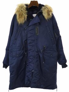 HYKE ハイク 18AW N-3B JACKET/BIG FIT ミリタリーコート ネイビー 2 182-17152 ITW50FK3GWYS