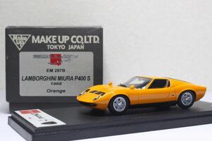 1/43 Make up Lamborghini Miura P400 S 1968 Orange EIDOLON EM287B / メイクアップ ランボルギーニ ミウラ オレンジ アイドロン 