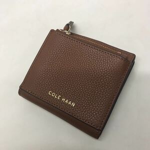 【未使用】現行品　COLE HAAN(コールハーン)ミディアム ウォレット U04507 ブリティッシュタン 茶色系　ブラウン　レザー　財布コンパクト