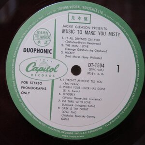 LP★JACKIE GLEASON / MUSIC TO MAKE YOU MISTY (見本盤/JAPAN PROMO/赤盤 RED VINYL/東芝音工/ジャケット欠)