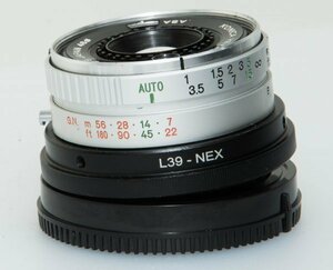 【改造レンズ】HEXANON F2.8 38mm 【コニカC35】をSONY Eマウントレンズに改造（絞り開放のみ）