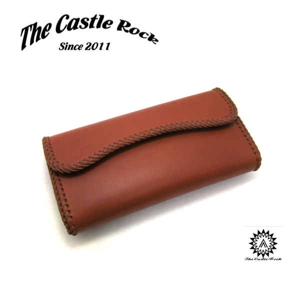 【THECASTLEROCK-キャッスルロック】 新品 栃木レザー 長財布 大人 メンズ レディース 小銭入れ ロングウォレット 本革 牛革 茶 ブラウン