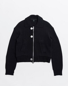 定価82500円 新品 OUAT 23AW META ZIP KNIT ニット フライト ジャケット O009023JKT オーユーエーティー 3 ブラック