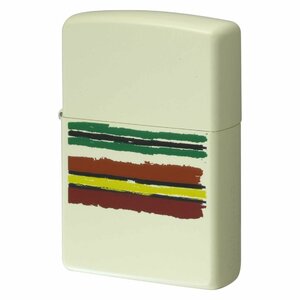 絶版/ヴィンテージ Zippo ジッポー 中古 2007年製造Paul Smith クリームマット 4カラーライン プリント [A]使用感少なく状態が良い