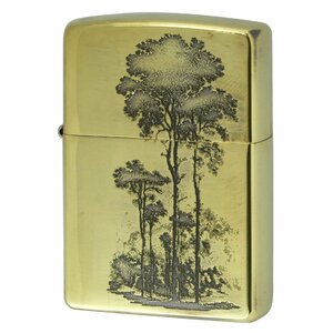 絶版/ヴィンテージ Zippo ジッポー 中古 2005年製造Paul Smith サバンナの風景 真鍮 エッチング [A]使用感少なく状態が良い