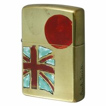 絶版/ヴィンテージ Zippo ジッポー 中古 2007年製造Paul Smith 真鍮 プリント 日本＆英国旗 [A]使用感少なく状態が良い_画像1