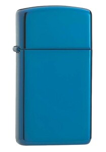 Zippo ジッポライター SLIM High Polish Blue スリム サファイア No.20494 メール便可