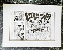 【非売品】 ONE PIECE ワンピース 3億冊突破記念 尾田栄一郎 イラスト ミニ複製原画 ルフィ＆エース 額入り サイン_画像1